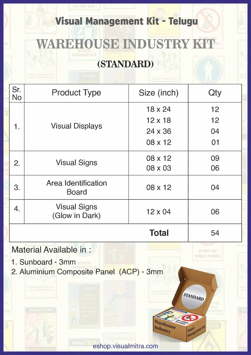 Standard Kit - Warehouse Industry Visual Management Kit