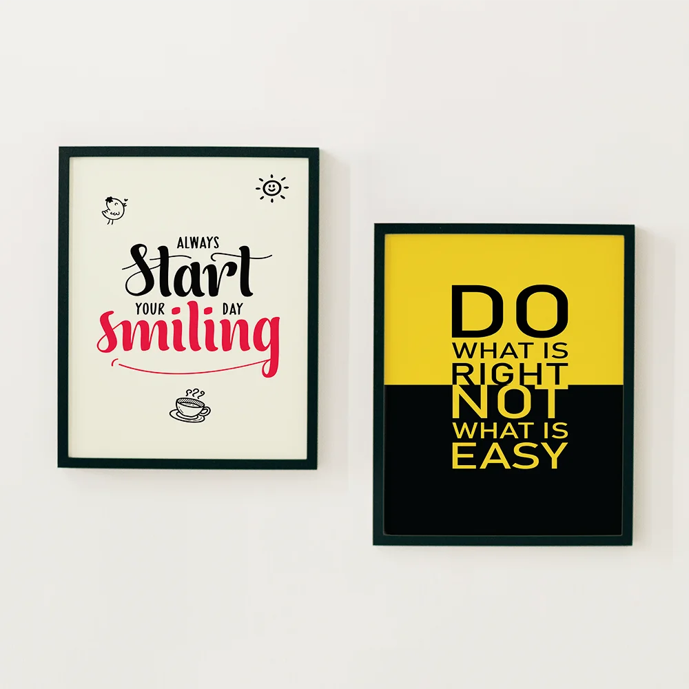 Start Bright: Choose Joy and Integrity - Motivational Frames for Corporate Gifting