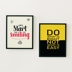 Start Bright: Choose Joy and Integrity - Motivational Frames for Corporate Gifting