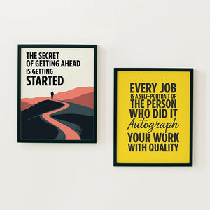 Quality in Action: Start, Create, and Leave Your Mark - Motivational Frames for Corporate Gifting