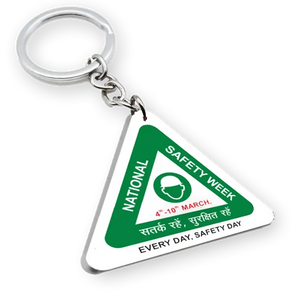 National Safety Week Key Chain - Triangular(Pack of 25 Pieces)