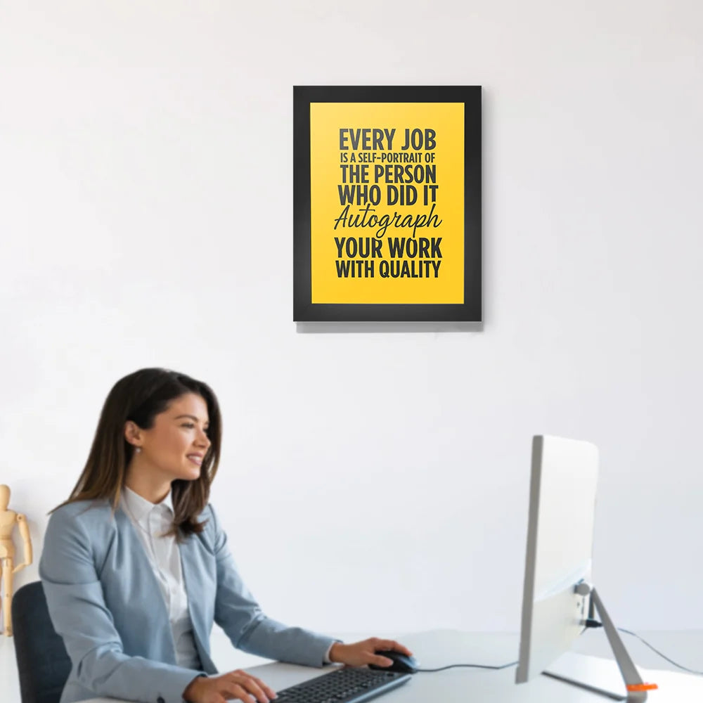 Quality in Action: Start, Create, and Leave Your Mark - Motivational Frames for Corporate Gifting