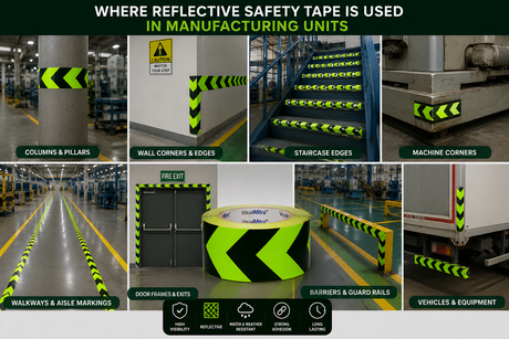 VisualMitra High Visibility Reflective Floor Tape.