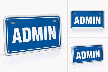 Powder Coated Name Plate with  Sticker.