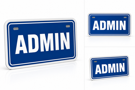 Powder Coated Name Plate with  Sticker.