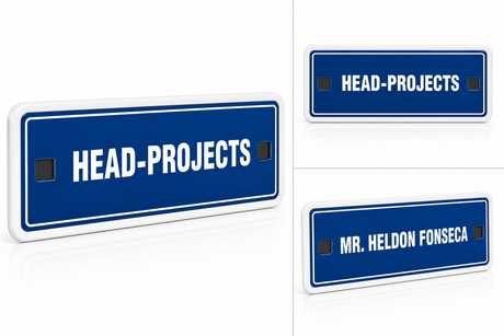 PVC Name Plate with Sticker