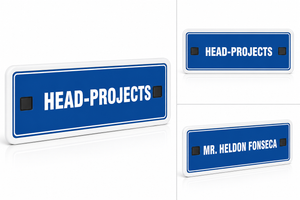PVC Name Plate with Sticker
