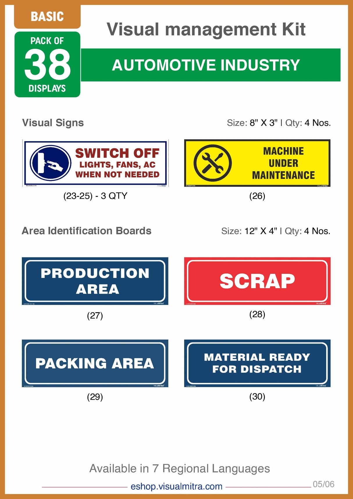 Basic Kit - Automotive Industry Visual Management Kit