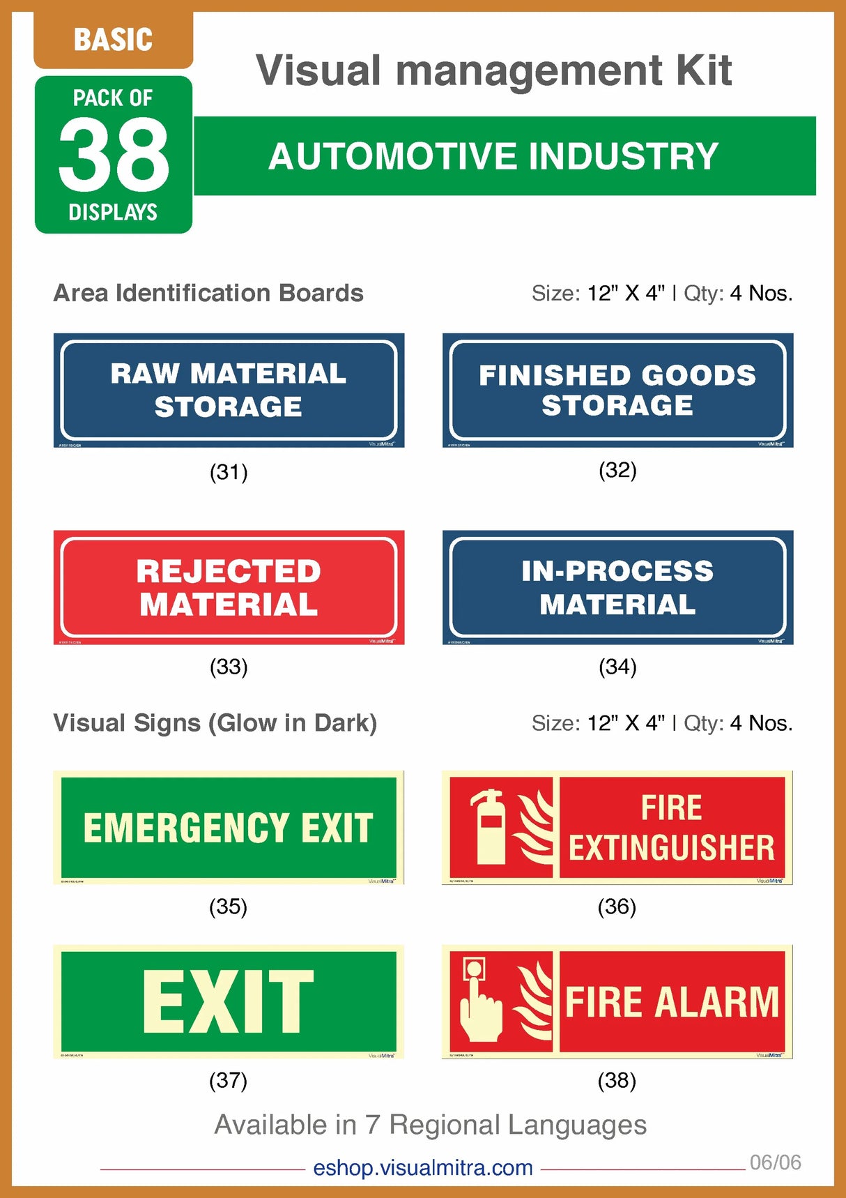 Basic Kit - Automotive Industry Visual Management Kit