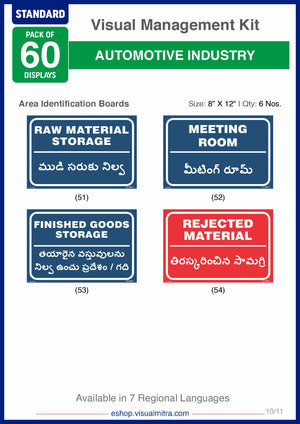 Standard Kit - Automotive Industry Visual Management Kit
