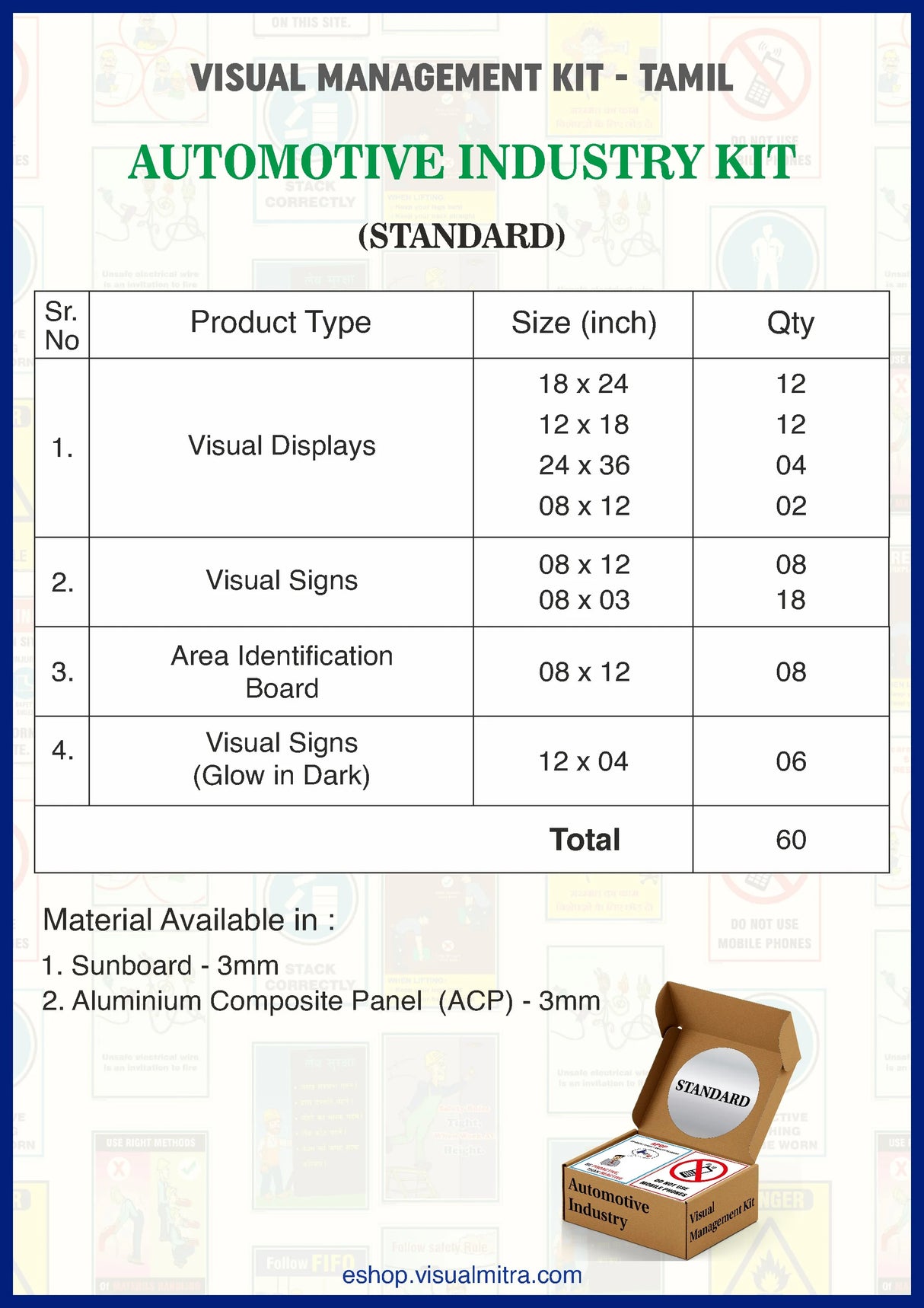 Standard Kit - Automotive Industry Visual Management Kit