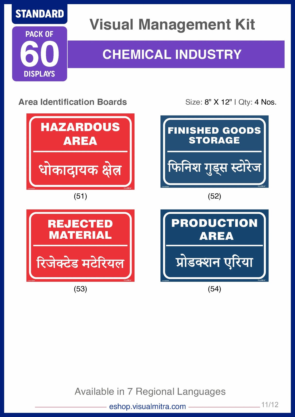 Standard Kit - Chemical Industry Visual Management Kit