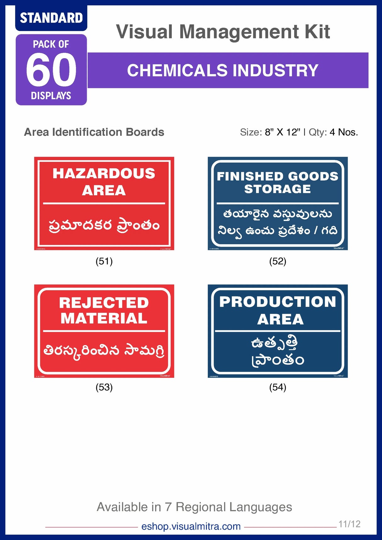 Standard Kit - Chemical Industry Visual Management Kit