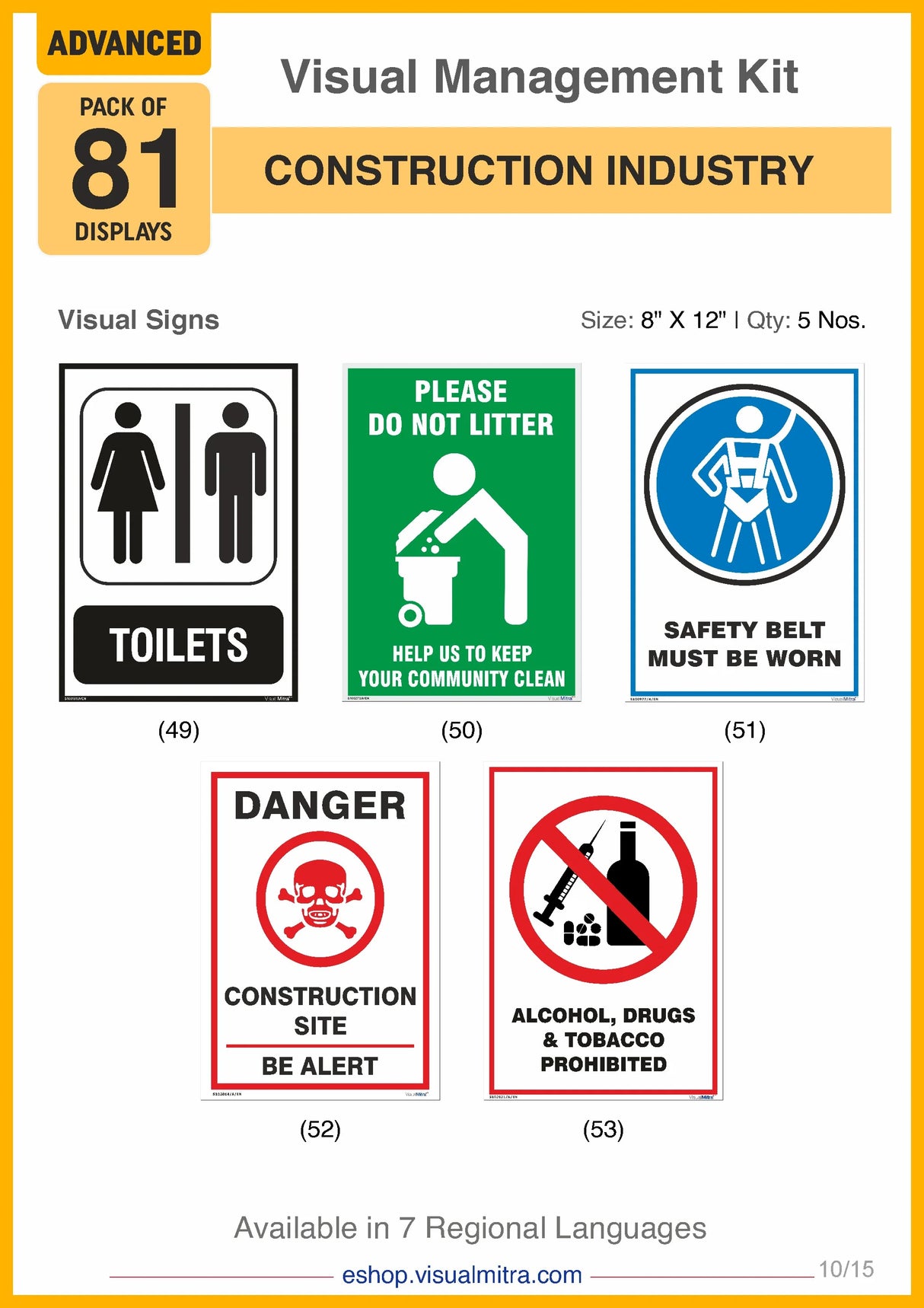 Advanced Kit - Construction  Industry Visual Management Kit