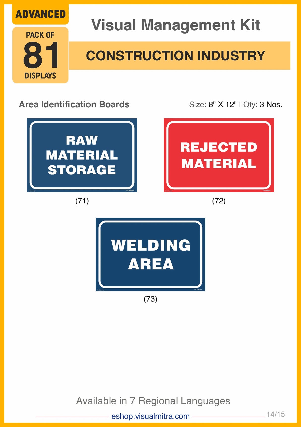 Advanced Kit - Construction  Industry Visual Management Kit