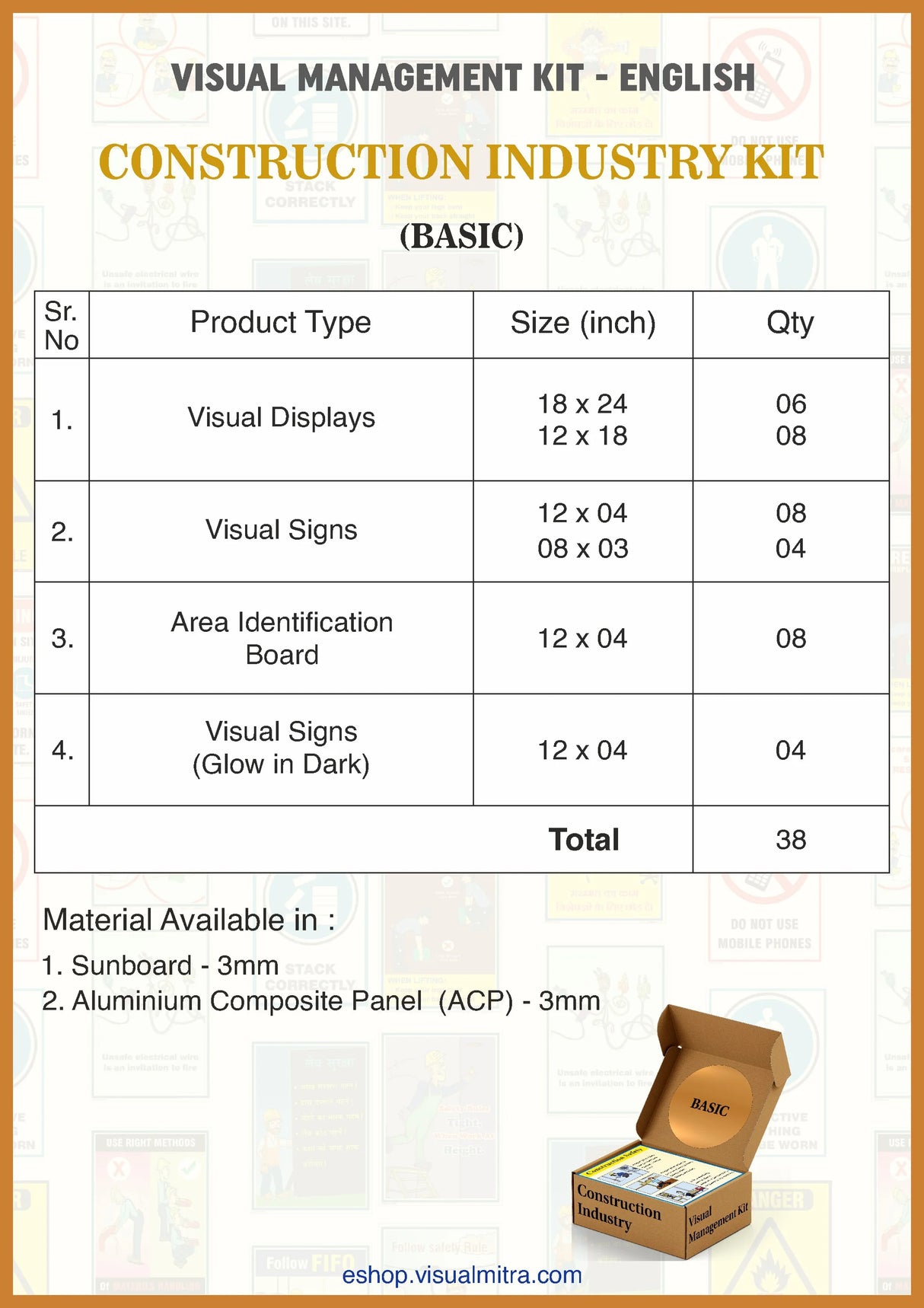 Basic Kit - Construction Industry Visual Management Kit