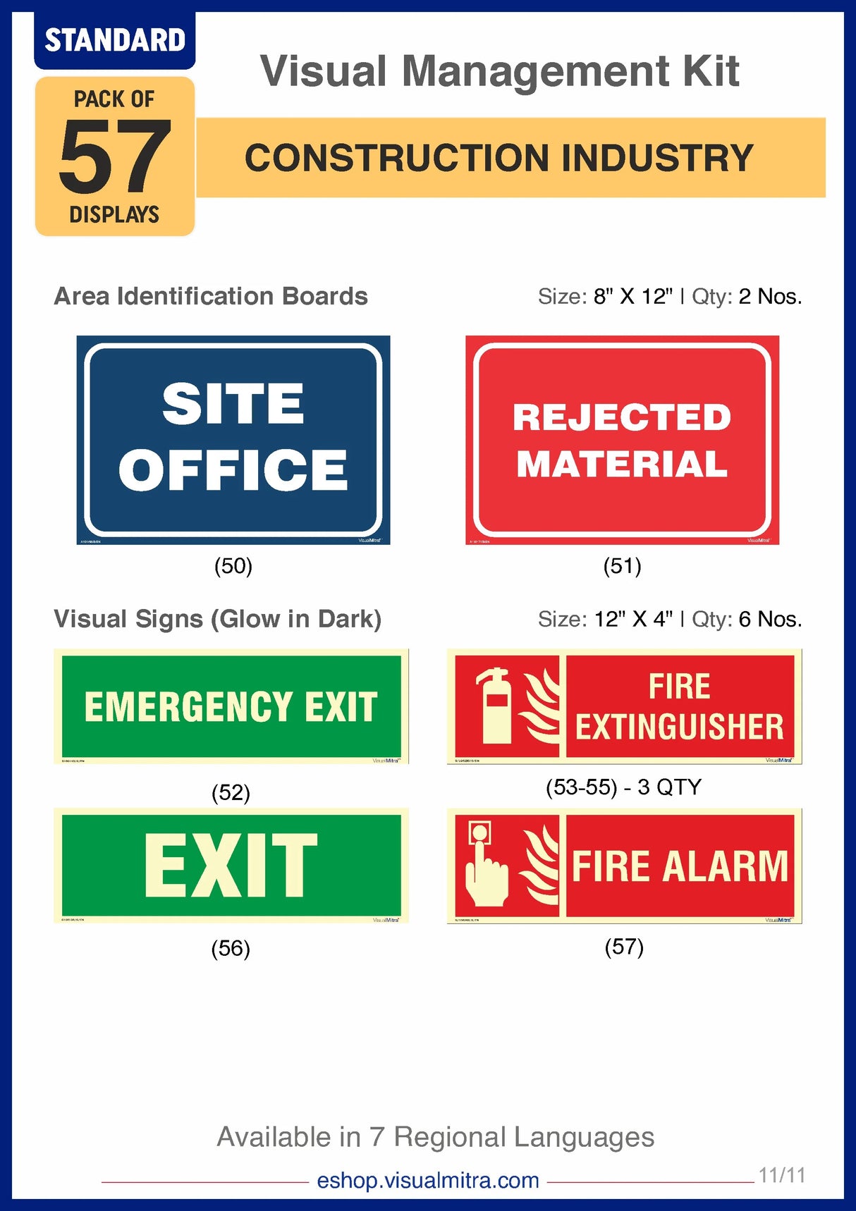 Standard Kit - Construction Industry Visual Management Kit