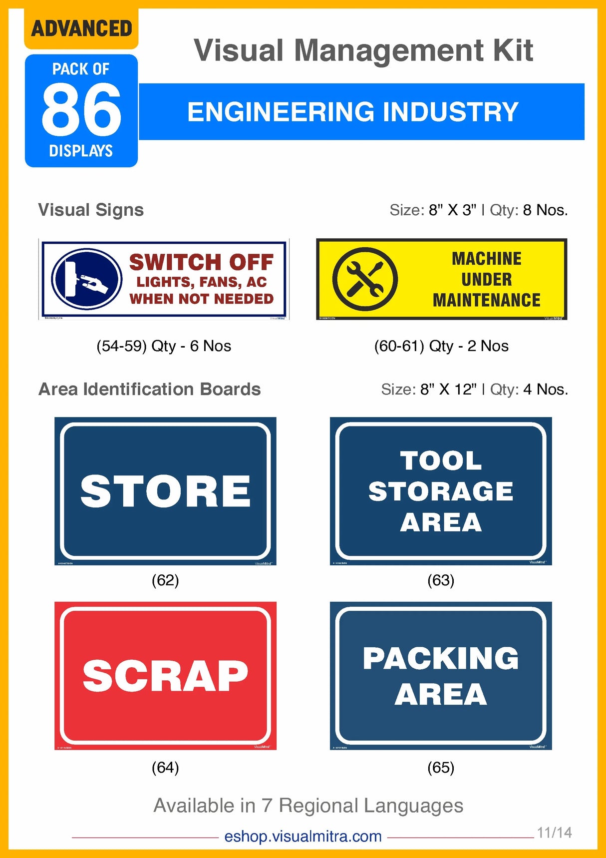 Advanced Kit - Engineering  Industry Visual Management Kit