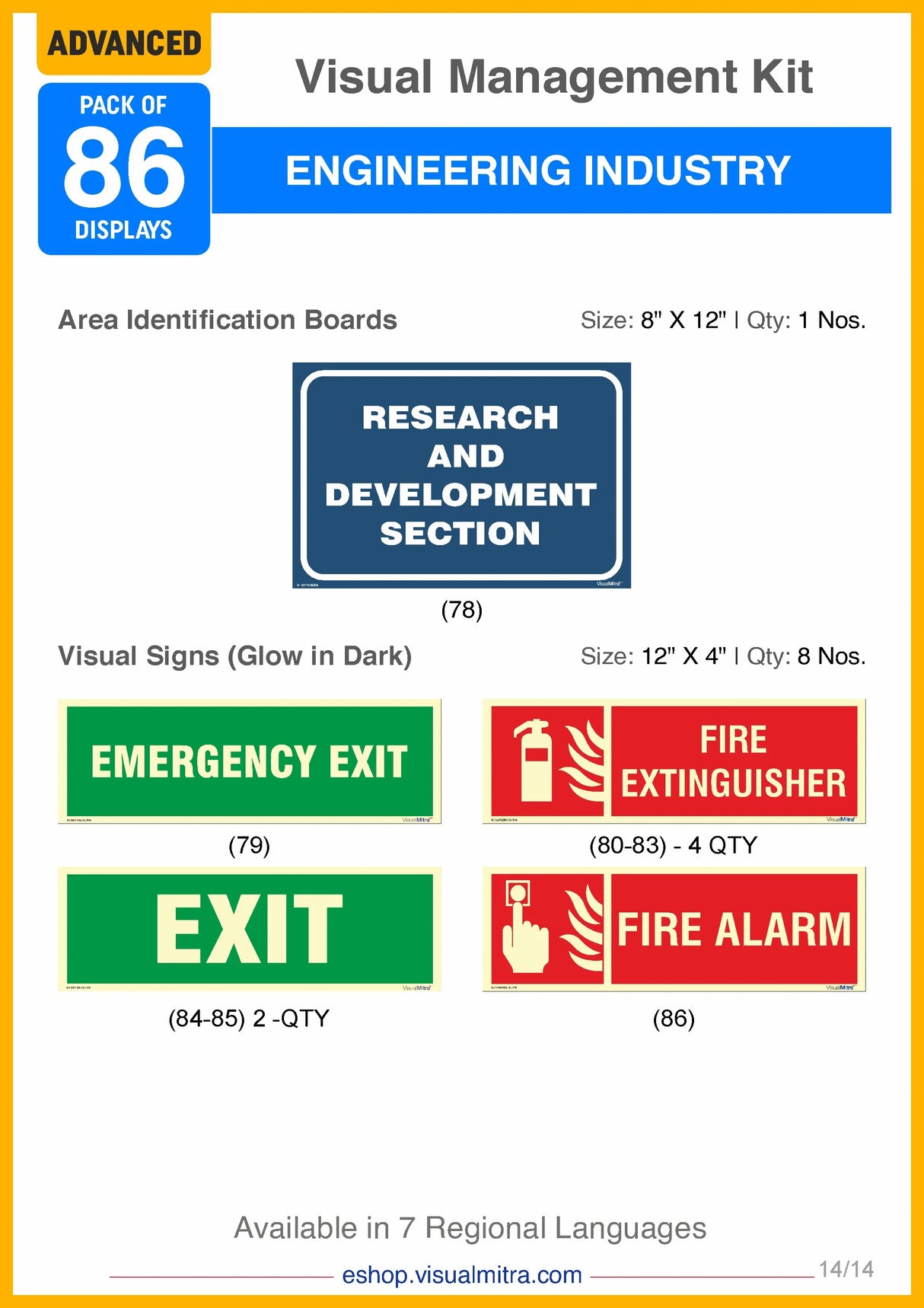 Advanced Kit - Engineering  Industry Visual Management Kit