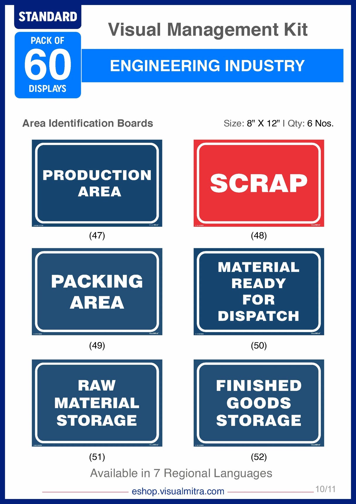 Standard Kit - Engineering Industry Visual Management Kit