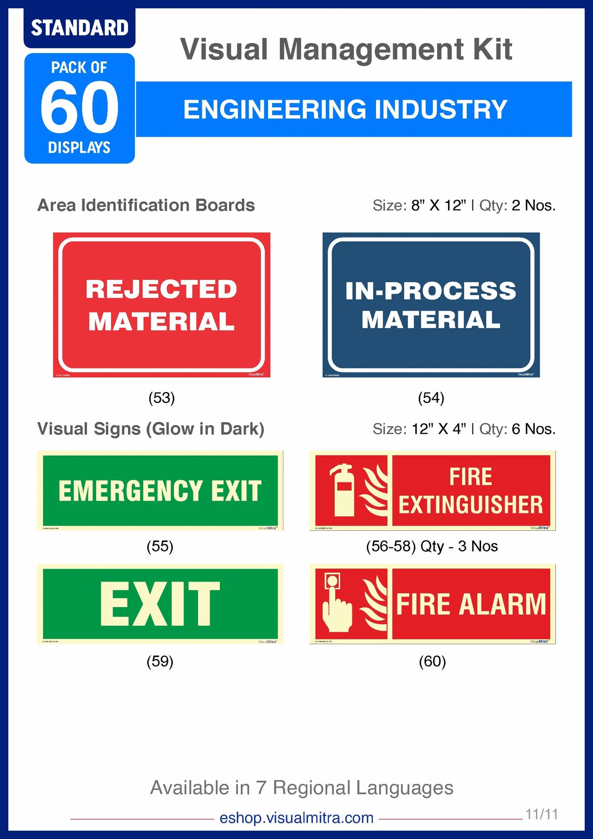 Standard Kit - Engineering Industry Visual Management Kit