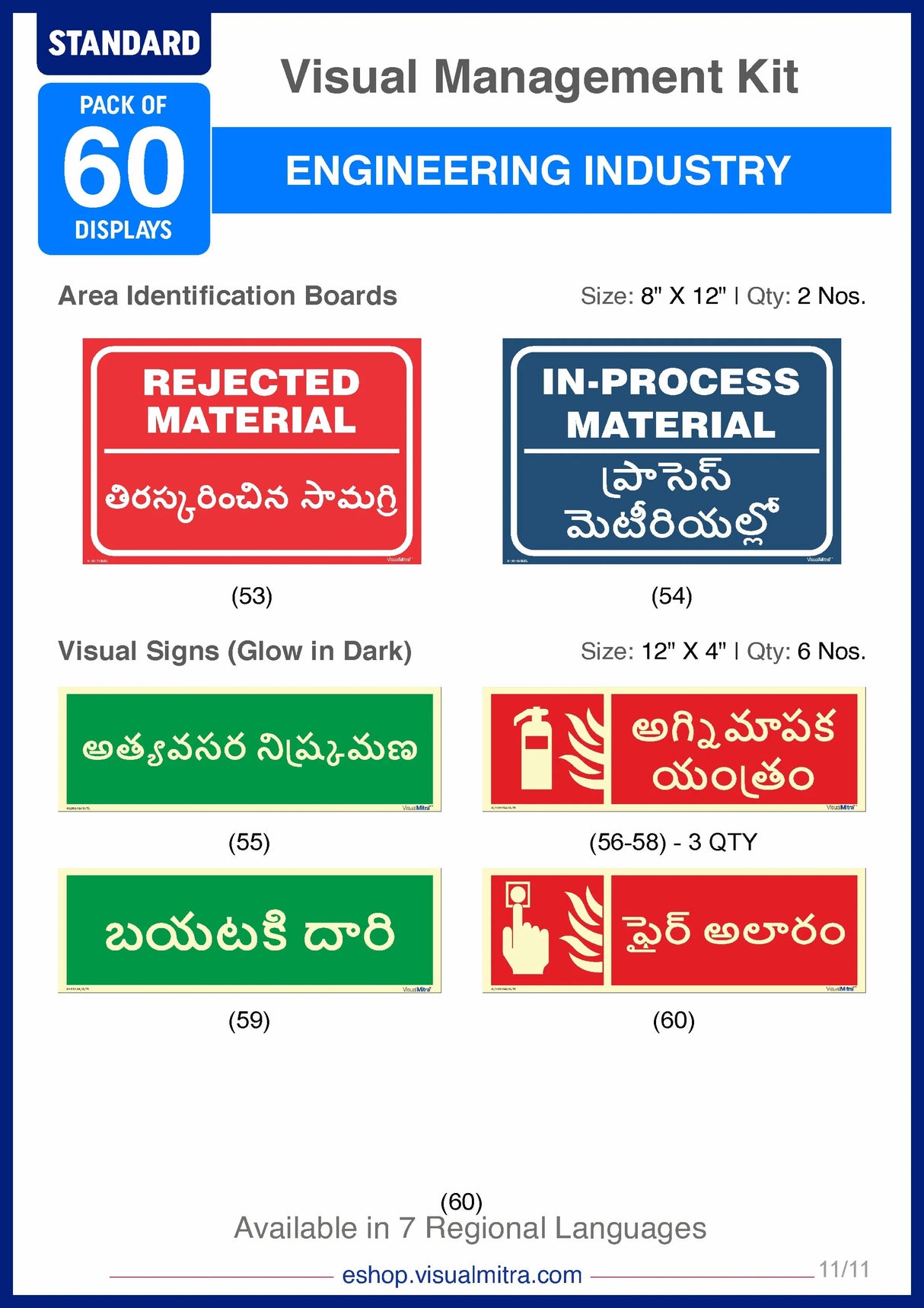 Standard Kit - Engineering Industry Visual Management Kit