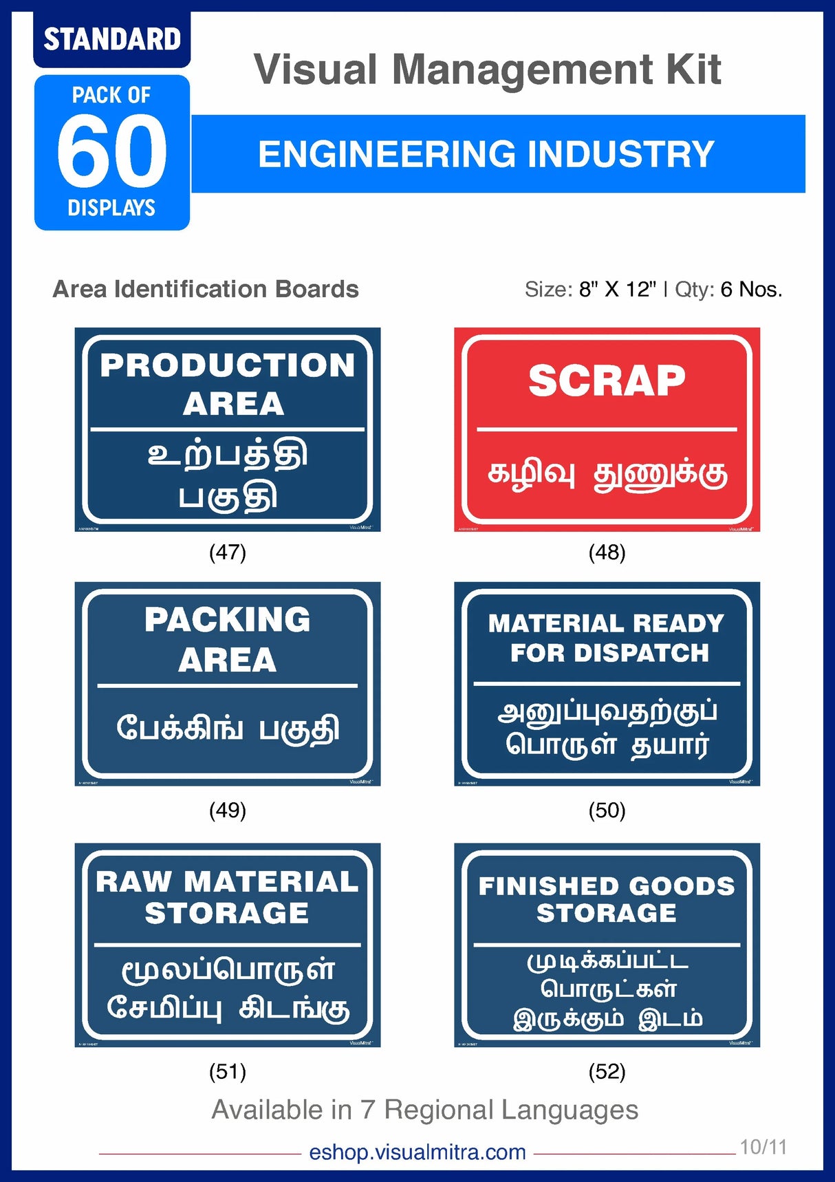 Standard Kit - Engineering Industry Visual Management Kit