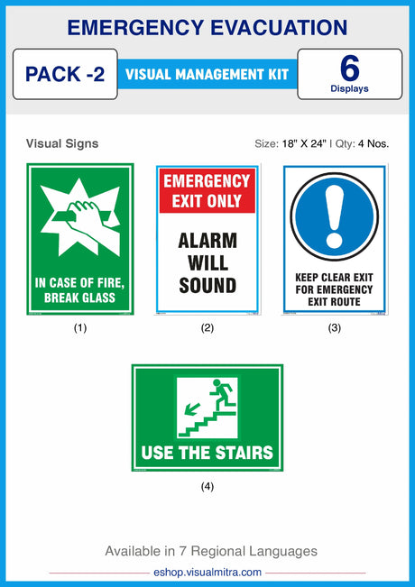 Emergency Evacuation Visual Management Kits | eShop VisualMitra ...