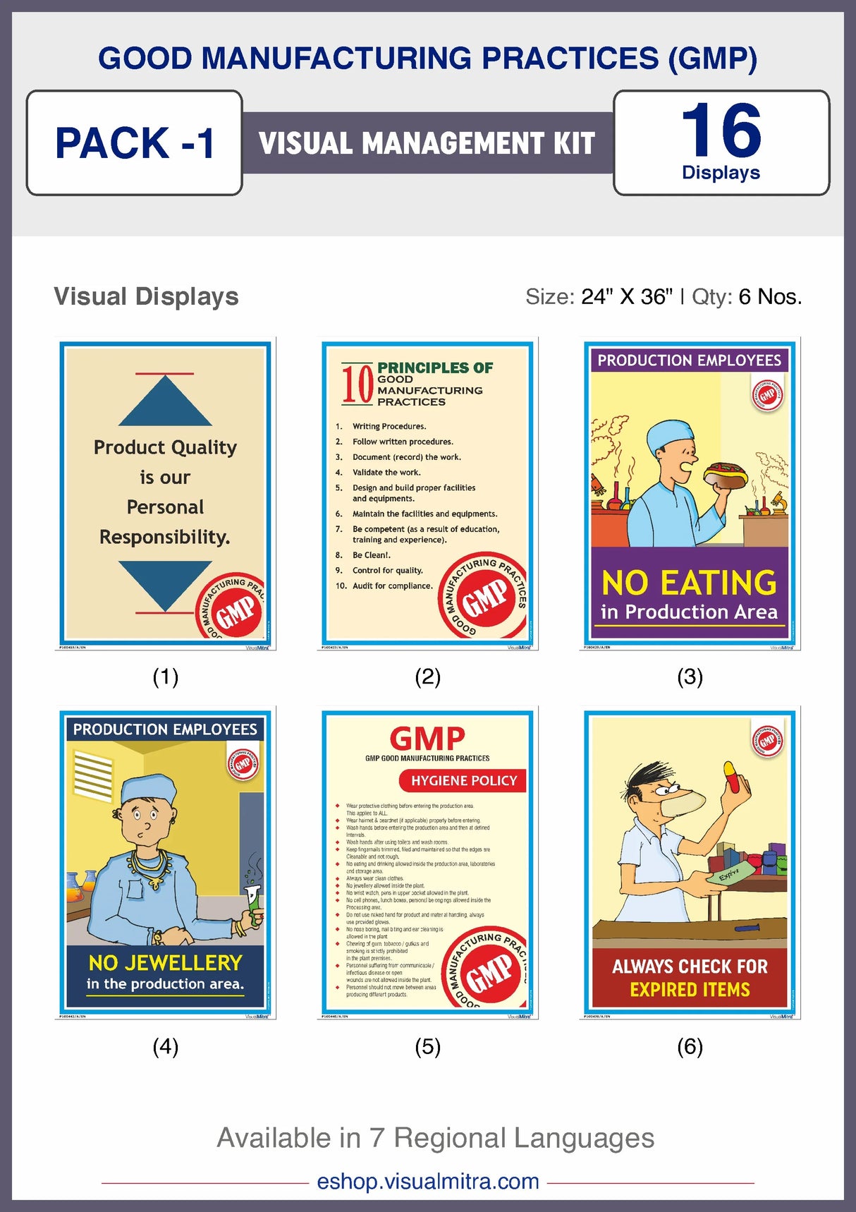 GMP - Good Manufacturing Practice Visual Management Kit 1