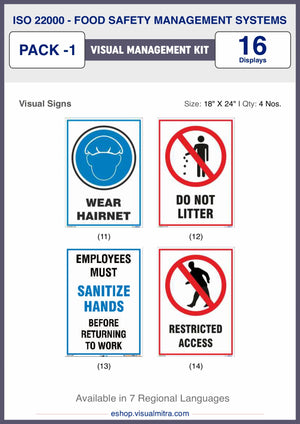 ISO 22000 (FSMS) Visual Management Pack 1