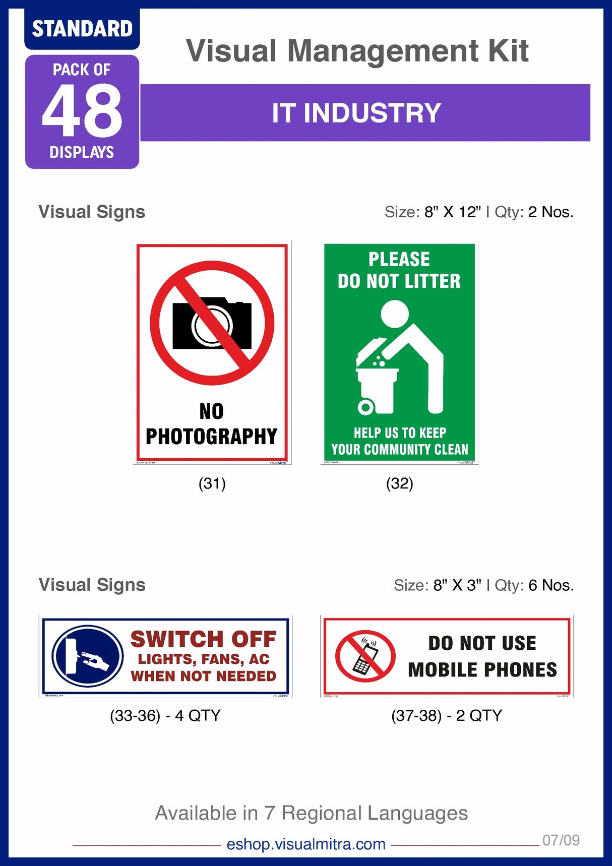 Standard Kit- IT Industry Visual Management Kit