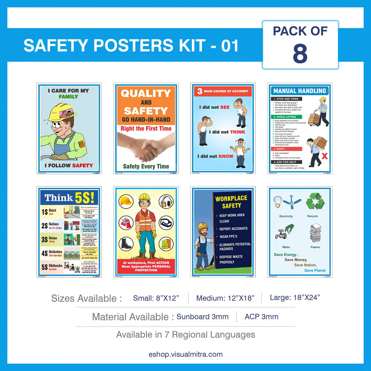 Safety Posters Kit - Pack of 8 – VisualMitra LLP