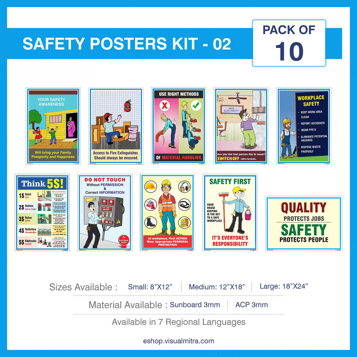 Safety Posters Kit 2 - Pack of 10 – VisualMitra LLP