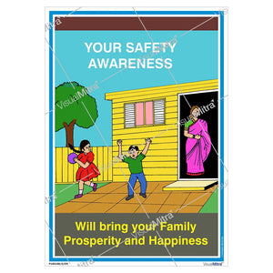 Happy safe family poster