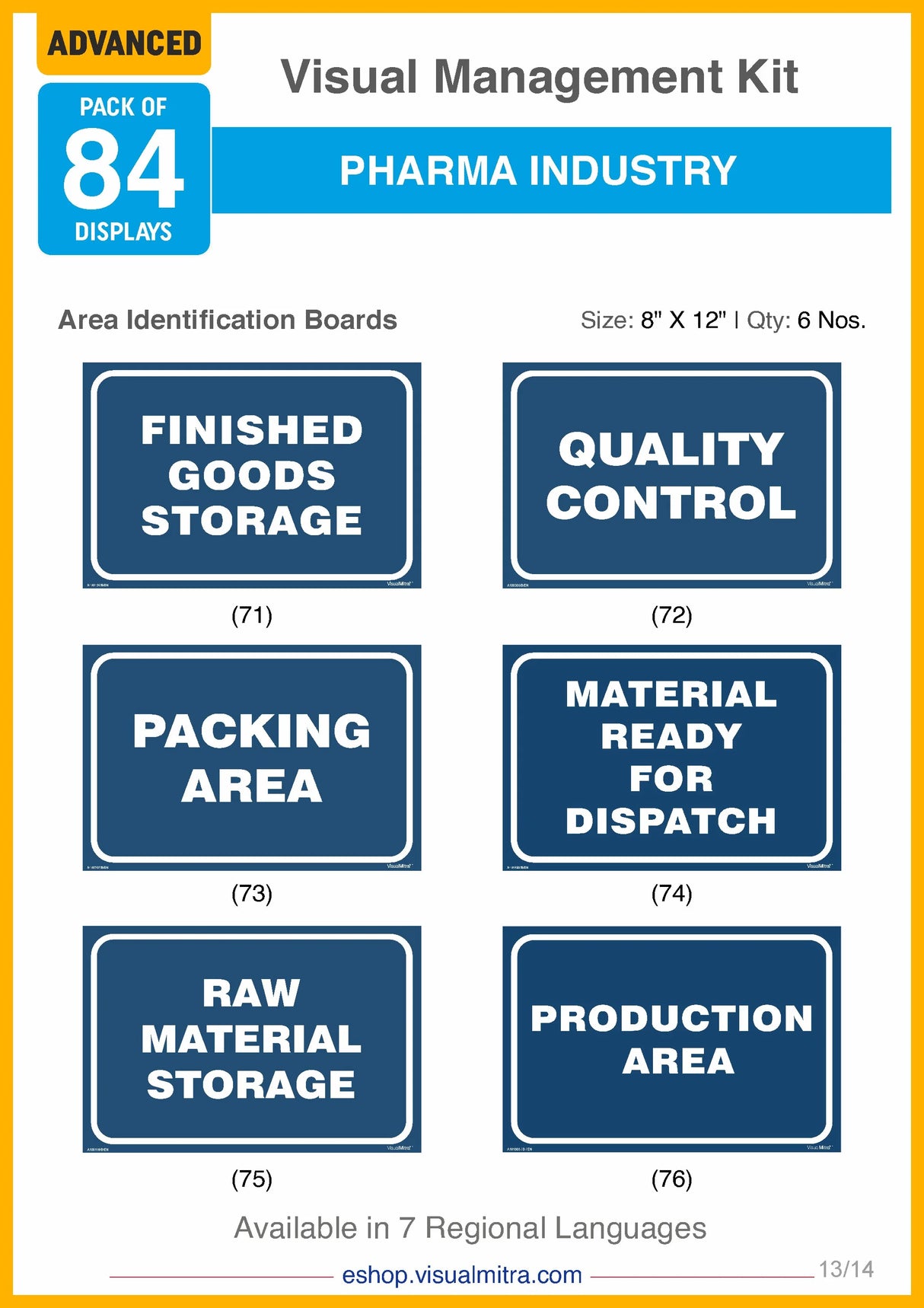 Advanced Kit - Pharmaceutical Industry Visual Management Kit