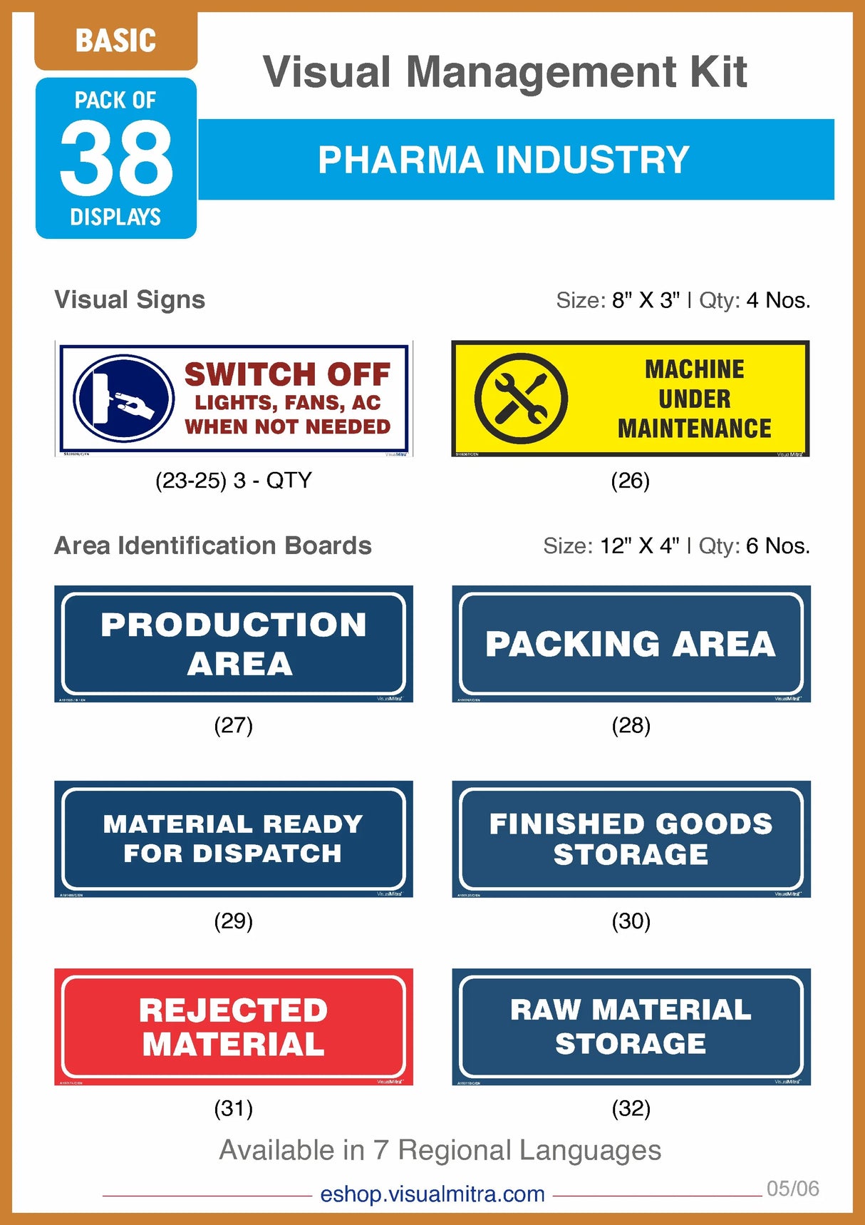 Basic Kit - Pharmaceutical Industry Visual Management Kit