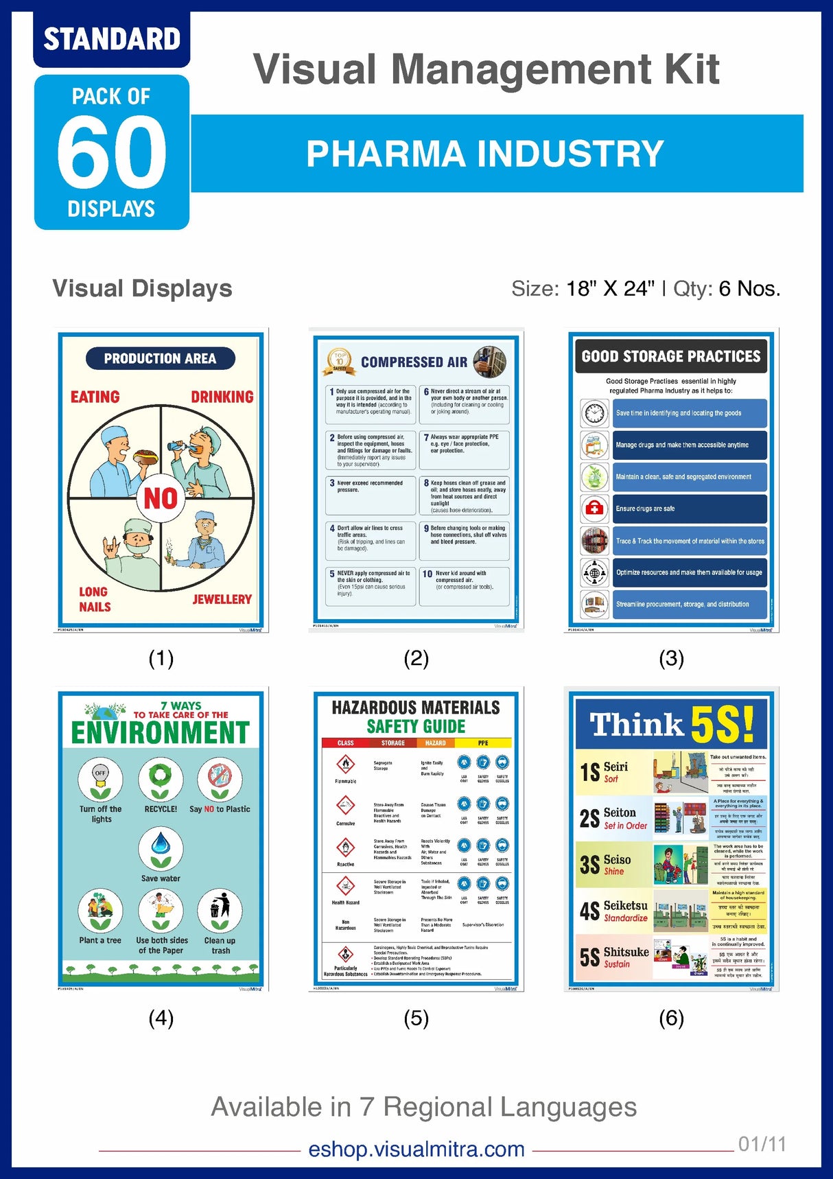 Standard Kit - Pharmaceutical Industry Visual Management Kit