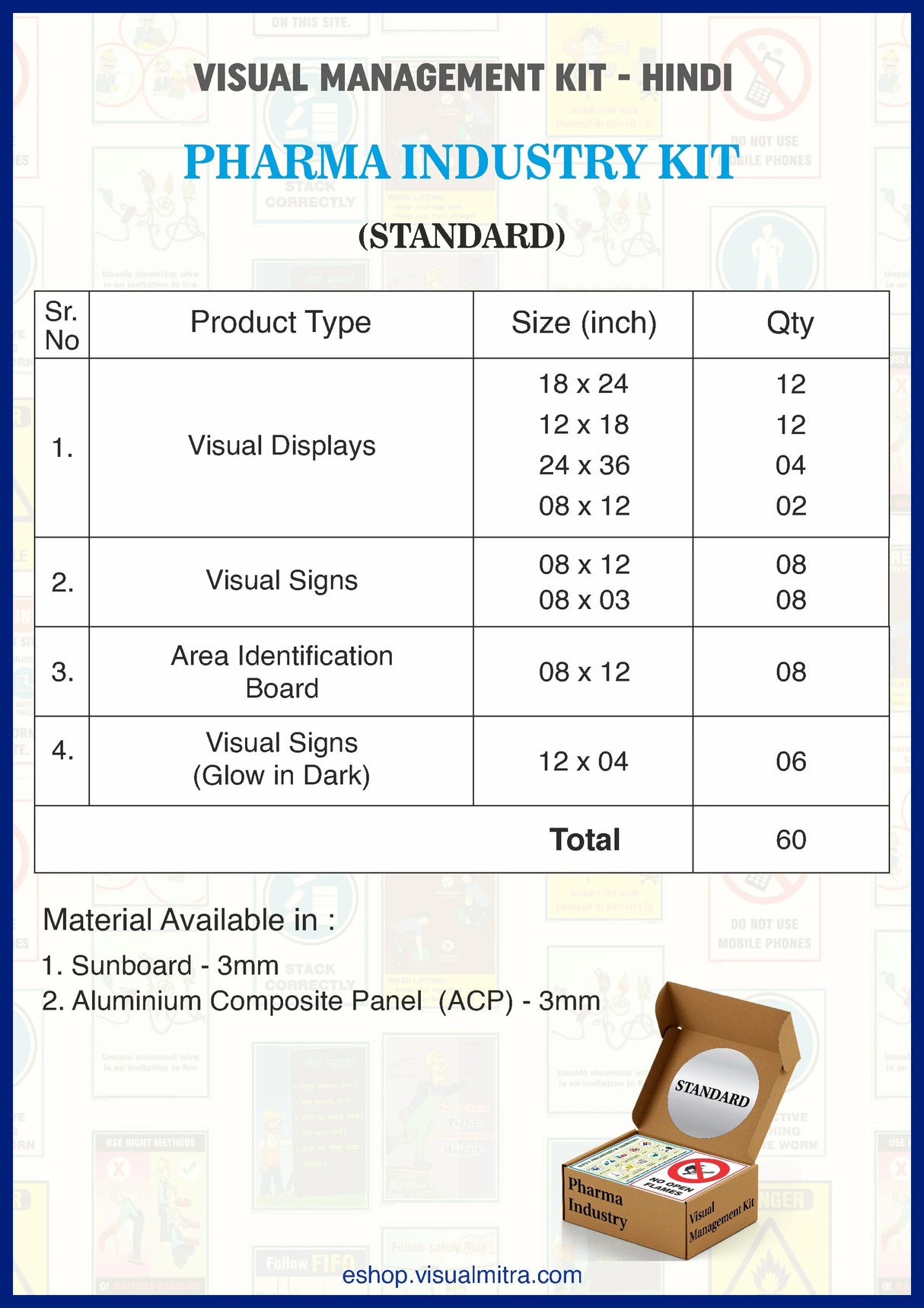 Standard Kit - Pharmaceutical Industry Visual Management Kit