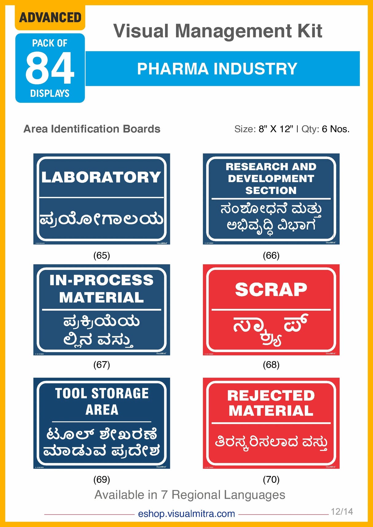 Advanced Kit - Pharmaceutical Industry Visual Management Kit