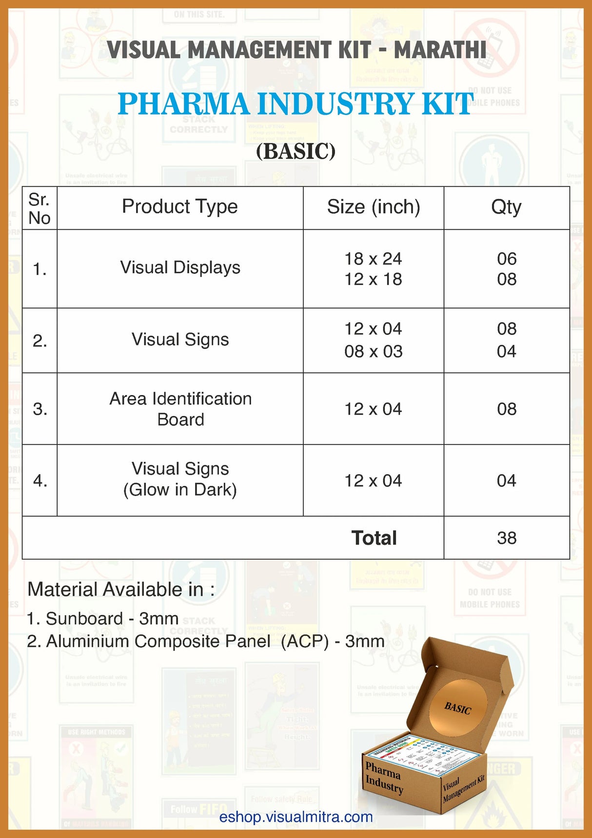 Basic Kit - Pharmaceutical Industry Visual Management Kit