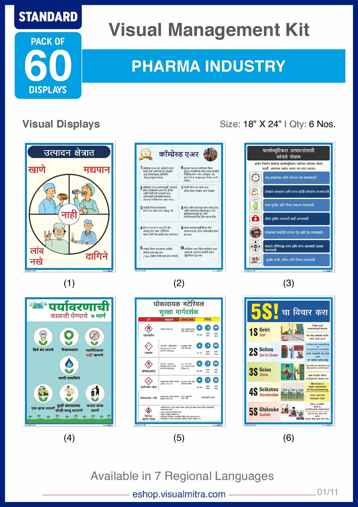 Standard Kit - Pharmaceutical Industry Visual Management Kit