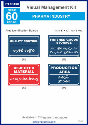 Standard Kit - Pharmaceutical Industry Visual Management Kit