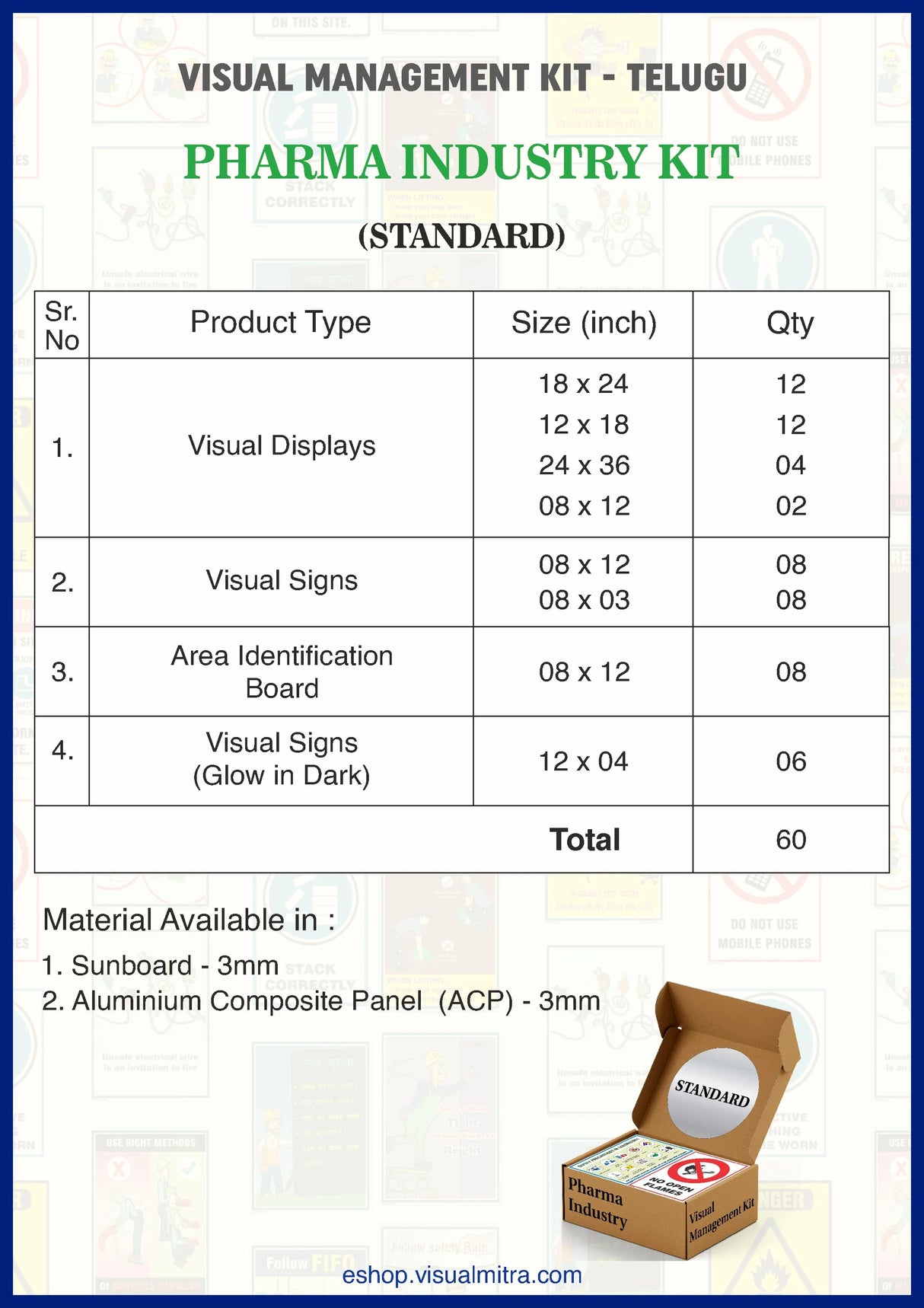 Standard Kit - Pharmaceutical Industry Visual Management Kit