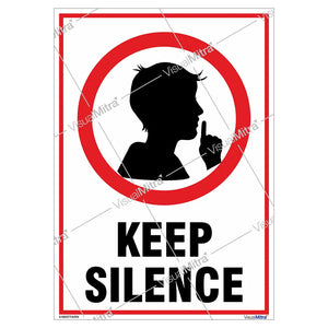 Keep Silence Sign - Portrait