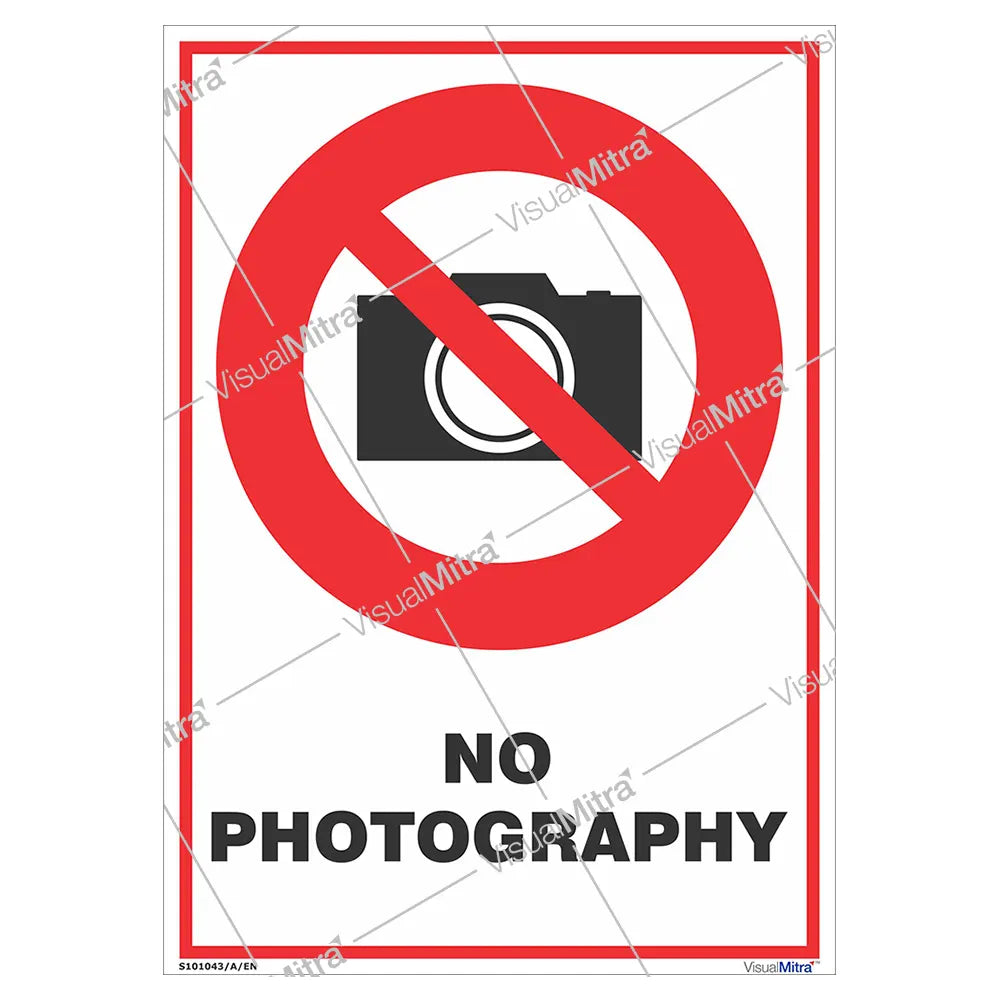Photography Prohibition Sign - Portrait
