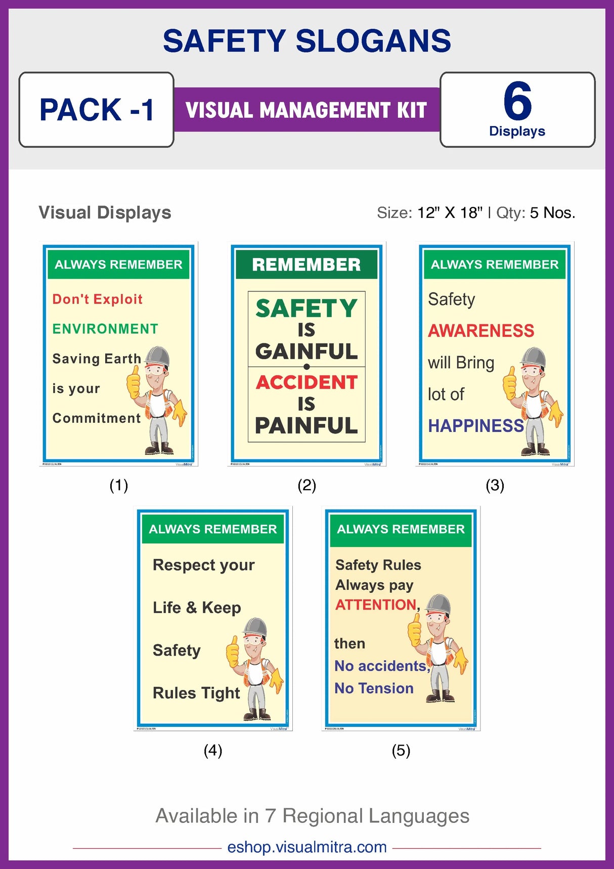 Safety Slogans Visual Management Kit 1 – VisualMitra LLP
