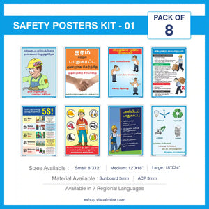 Safety Posters Kit - Pack of 8