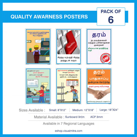 Quality Awareness Posters  - Pack of 6