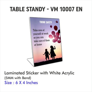 National Safety Week Table Standee 2