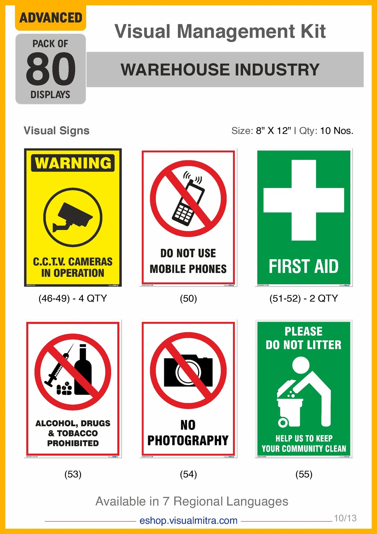 Advanced Kit - Warehouse  Industry Visual Management Kit